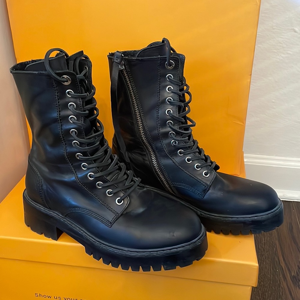 All Saints Black Piper Leather Boots